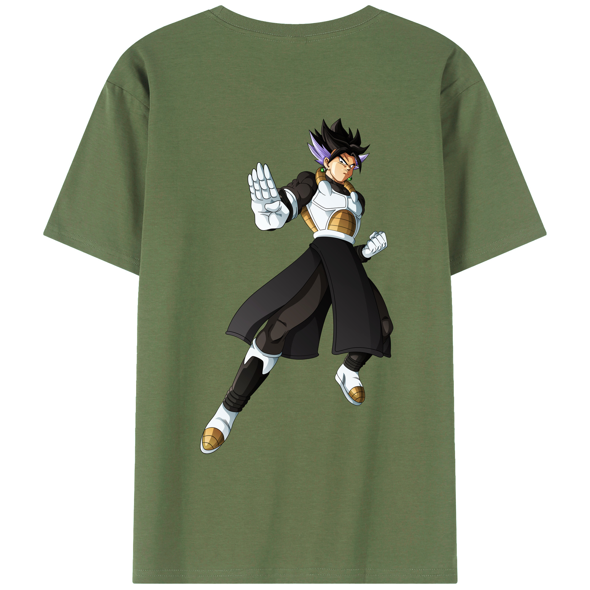 （画像用） ドラゴンボール ベジット DRAGON BALL Vegetto 綿100％ メンズ半袖Tシャツ（バックプリント） 通気性